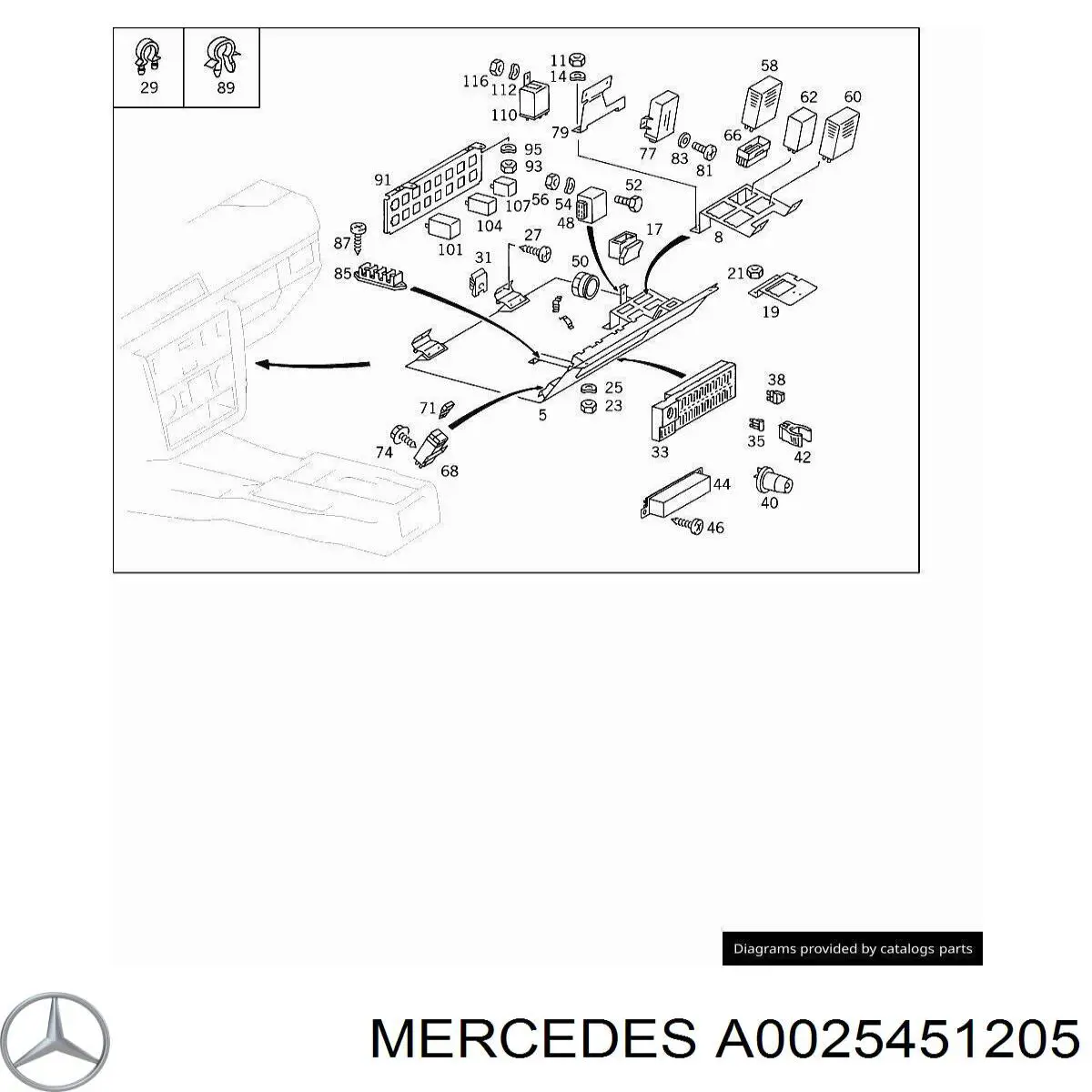 A0025451205 Mercedes 