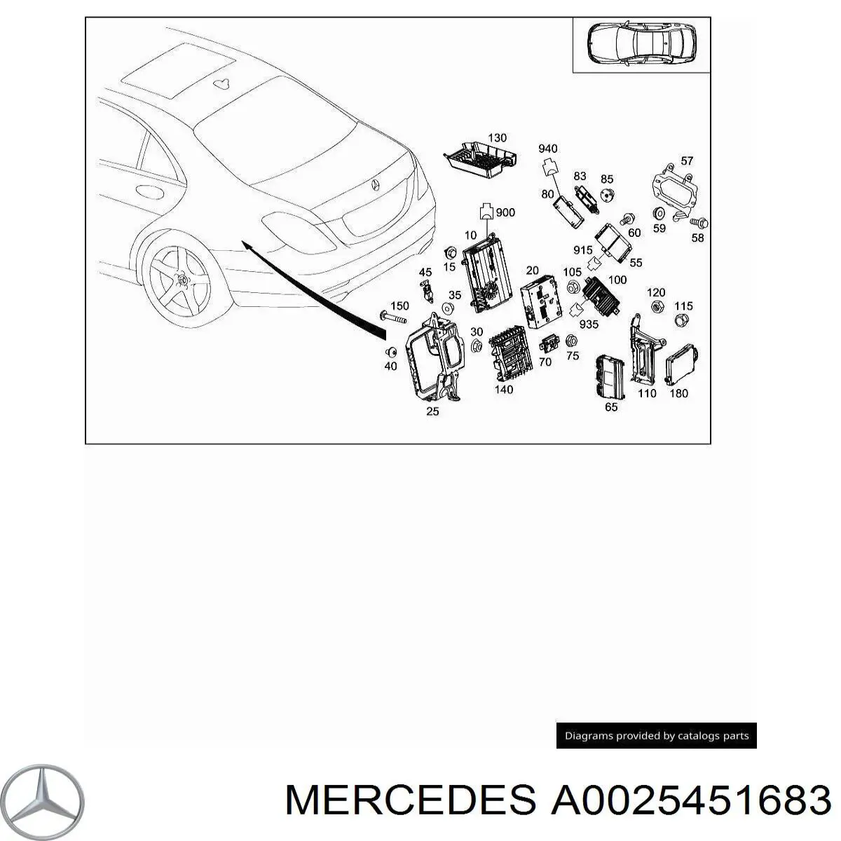  Mercedes A0025451683 ціна, від 2.53 USD