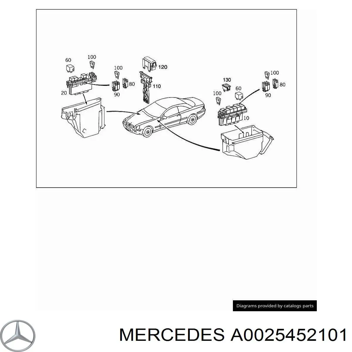 A0025452101 Mercedes Реле запобіжників