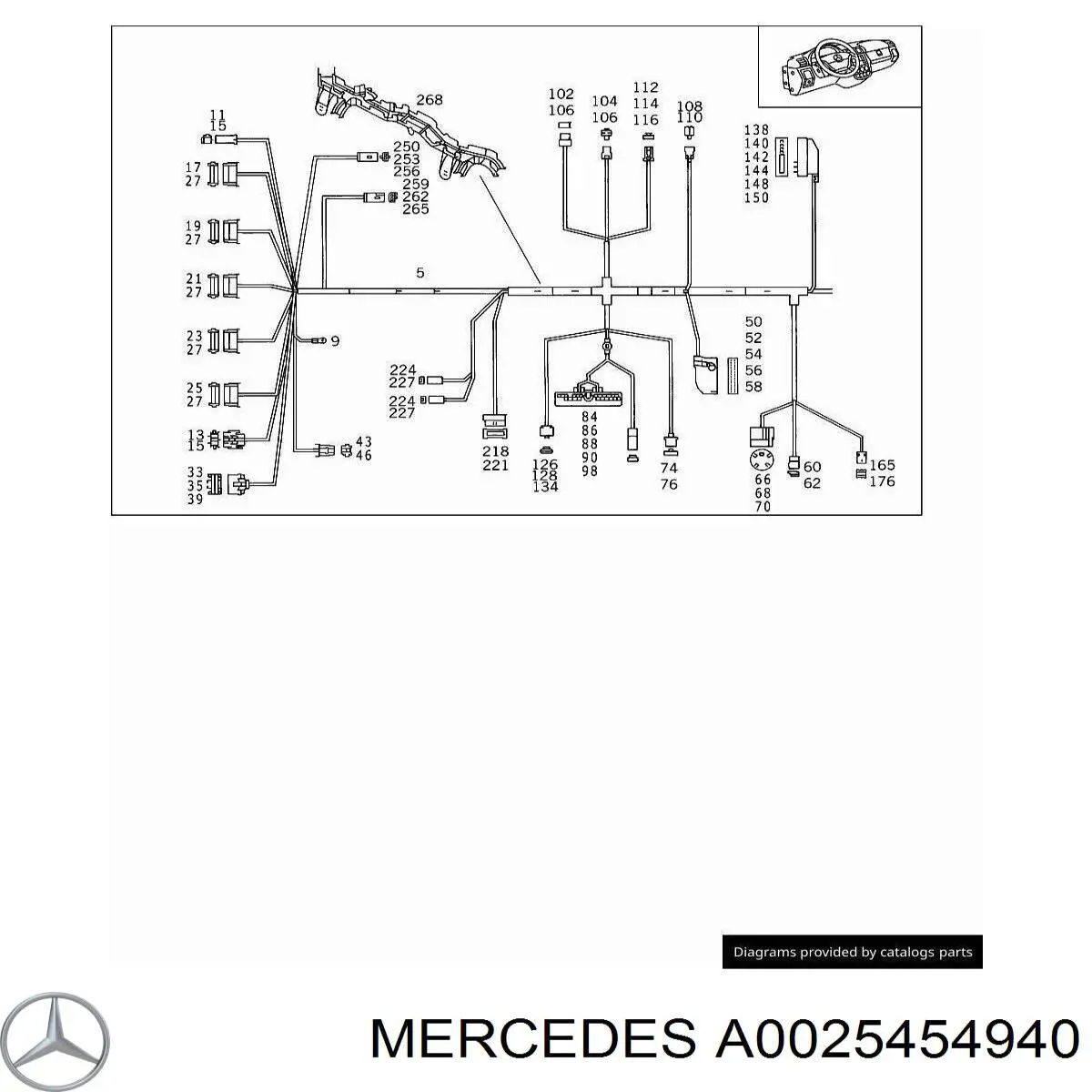  Mercedes A0025454940 ціна, від 2.74 USD