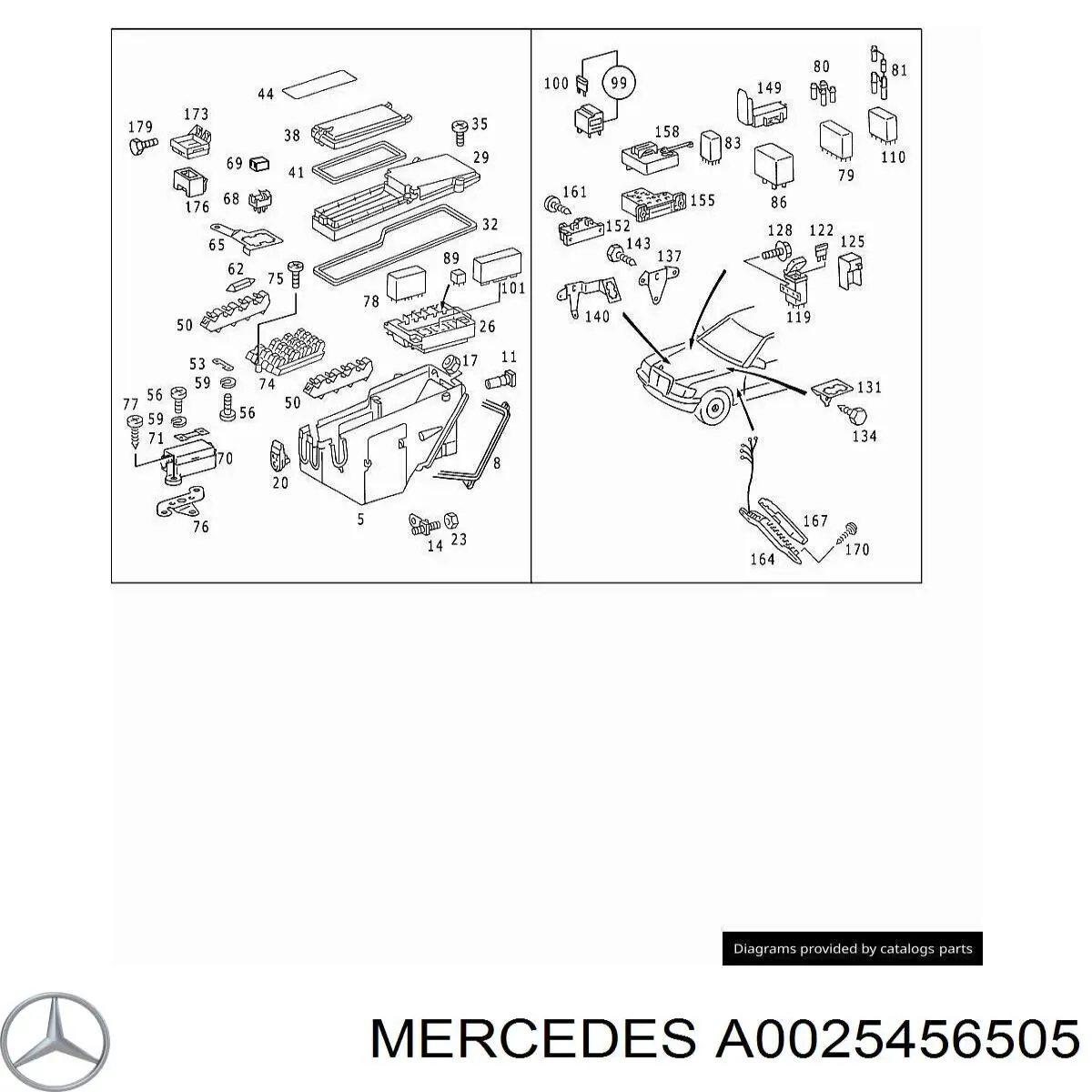  Mercedes A0025456505 ціна, від 5.64 USD