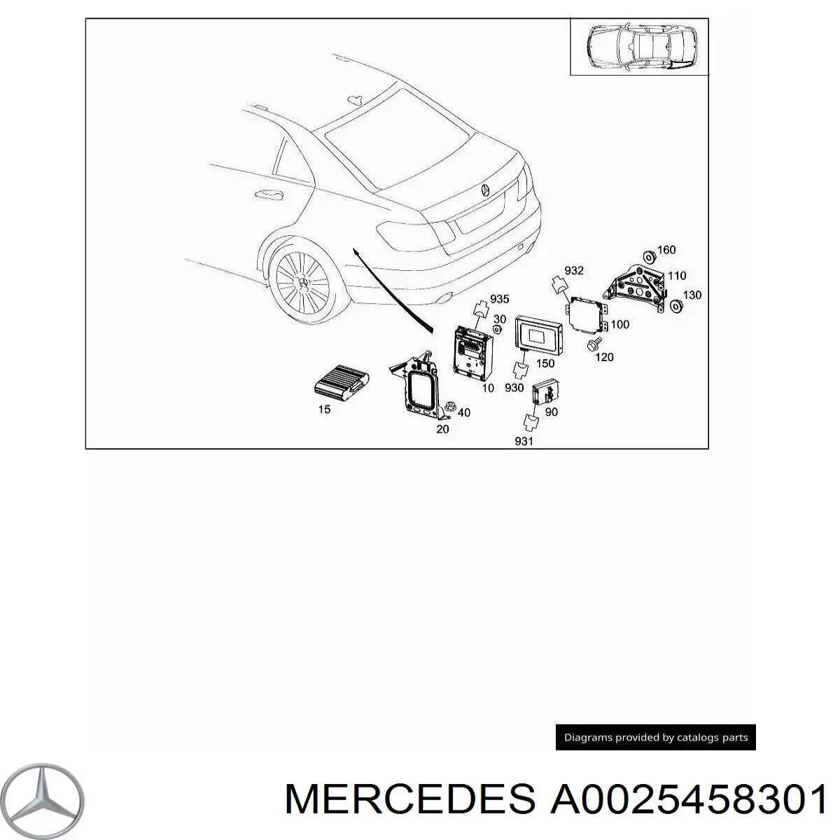 A0025458301 Mercedes Реле запобіжників