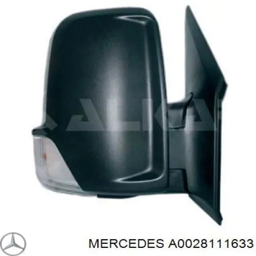 A0028111633 Mercedes дзеркальний елемент дзеркала заднього виду, правого