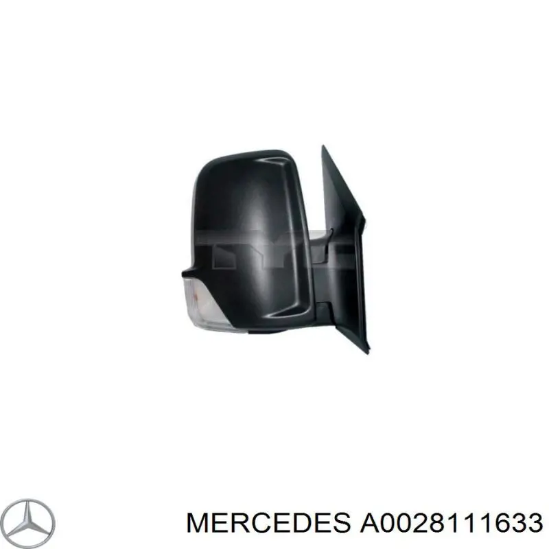 Скло дзеркала заднього виду, правого Mercedes A0028111633 ціна, від 14.59 USD