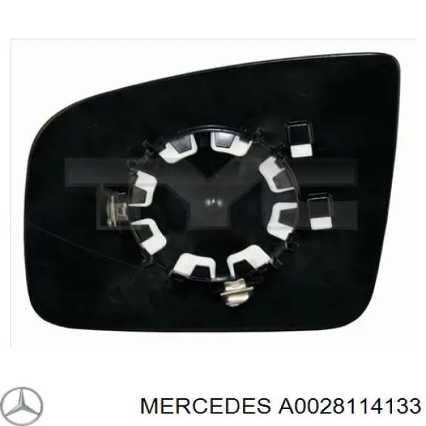 Дзеркальний елемент дзеркала заднього виду, лівого A0028114133 Mercedes