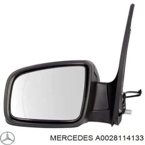 A0028114133 Mercedes дзеркальний елемент дзеркала заднього виду, лівого