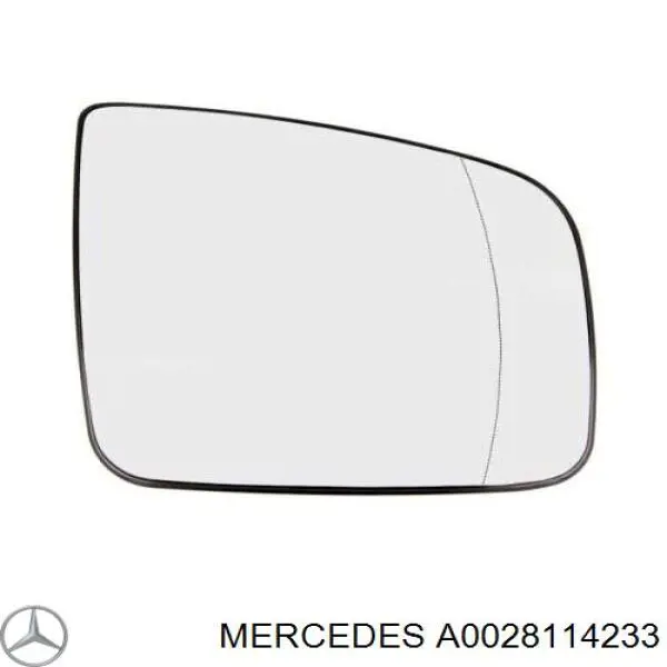 Купити A0028114233 Mercedes Скло дзеркала заднього виду, правого