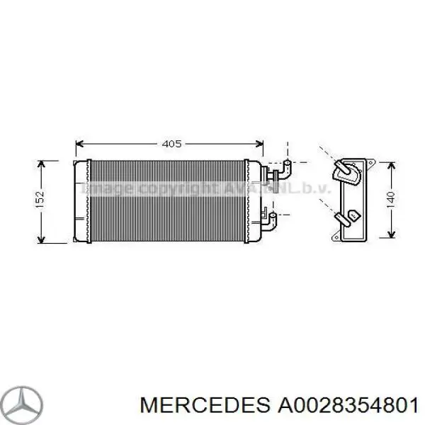 Радіатор пічки (обігрівача) Mercedes A0028354801 ціна, від 24.09 USD