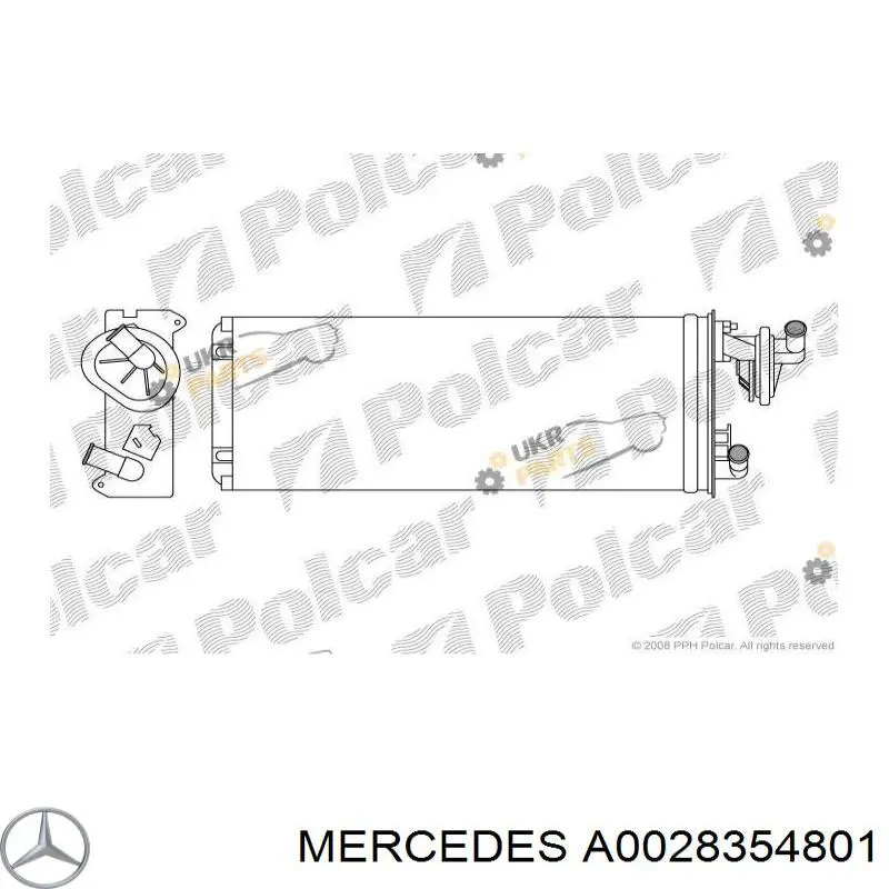 A0028354801 Mercedes радіатор пічки (обігрівача)