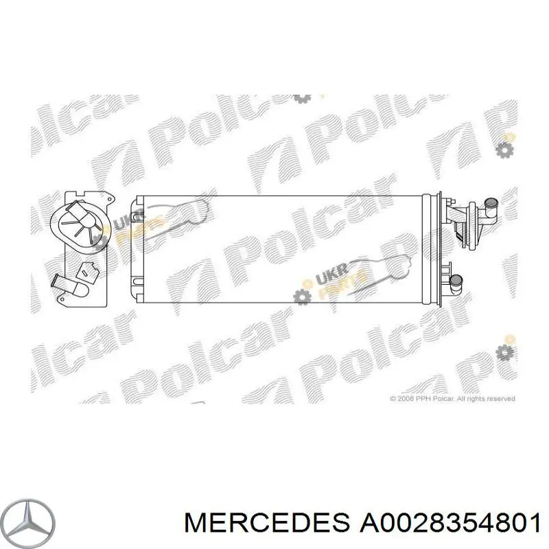 A0028354801 Mercedes Радіатор опалювача салону