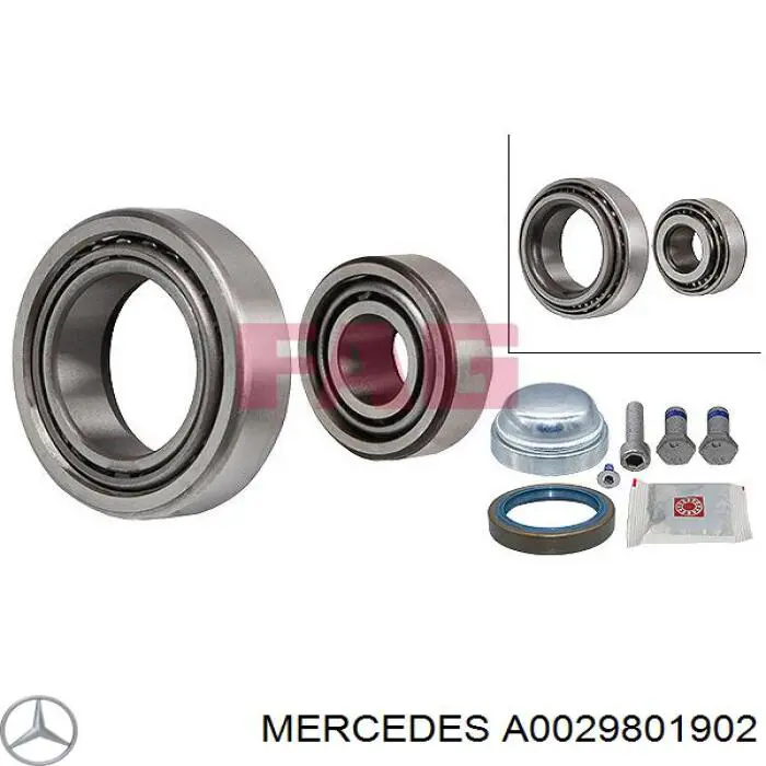 Купити A0029801902 Mercedes Підшипник маточини передньої, внутрішній