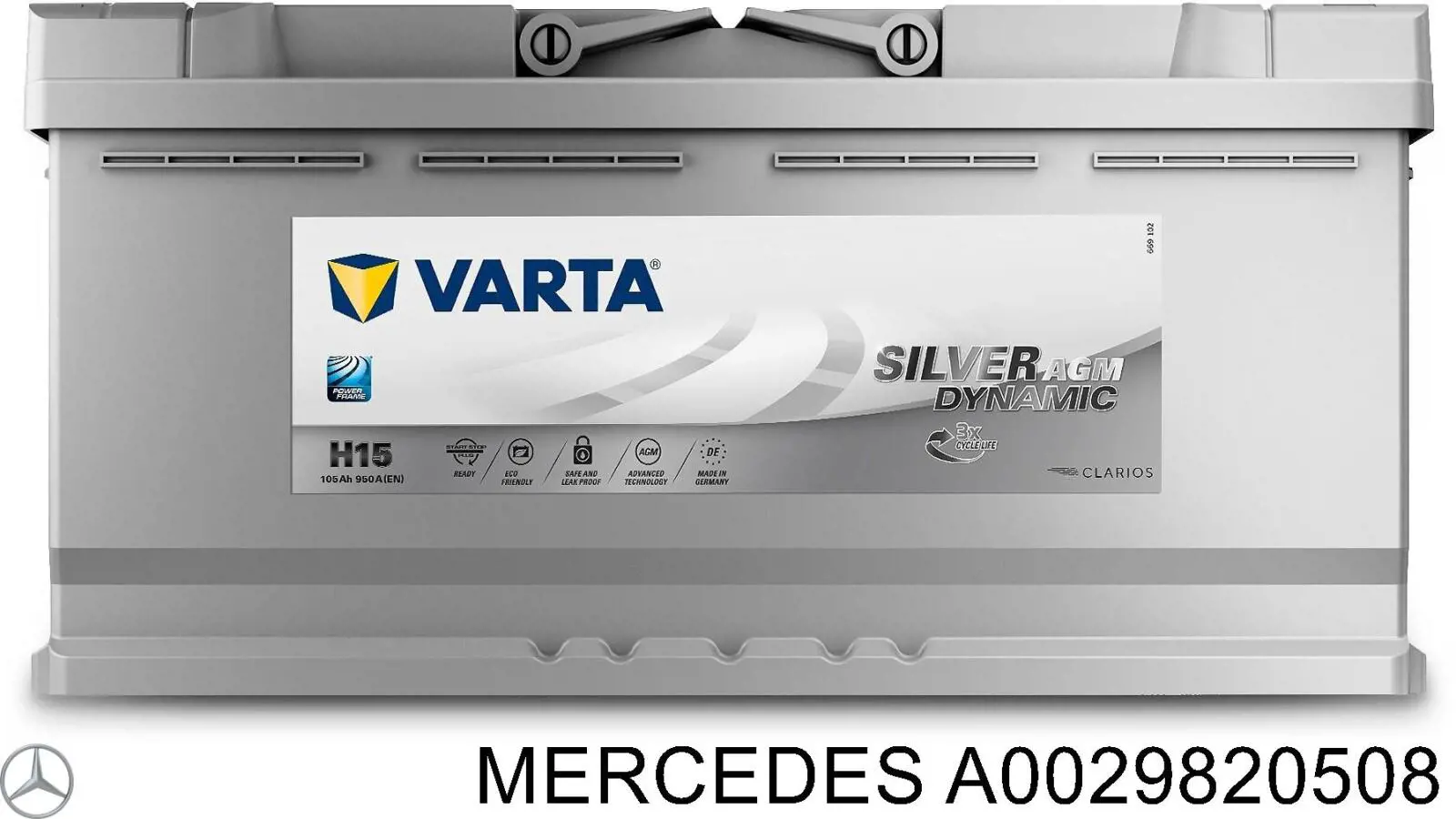 Батарея акумуляторна Mercedes A0029820508 ціна, від 302.57 USD