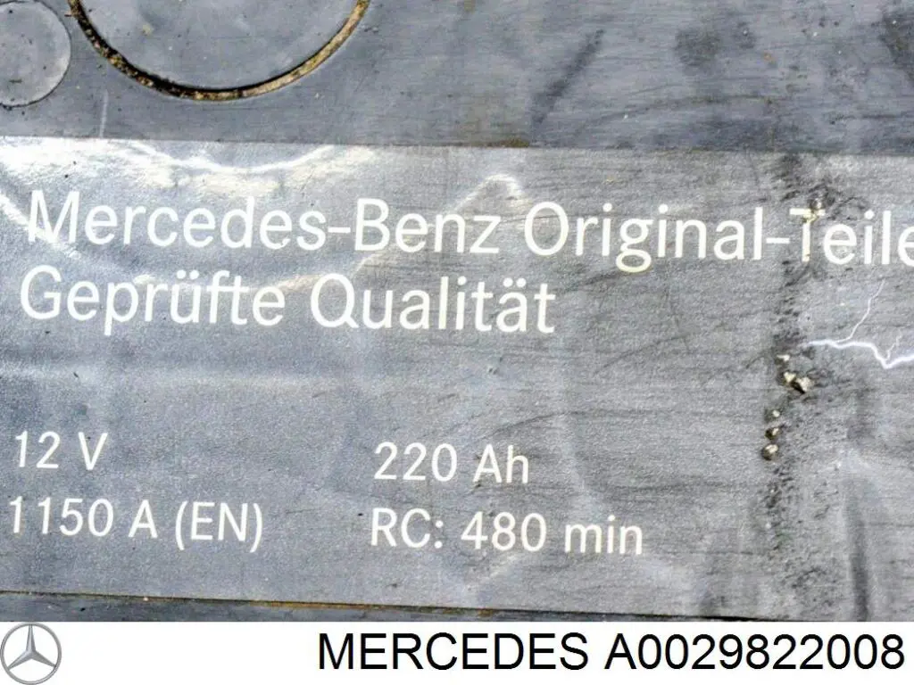 Купити A002982200800 Mercedes Автомобільна батарея