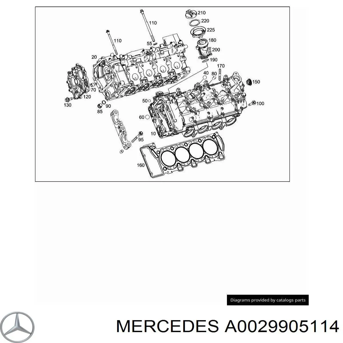 Шпилька випускного колектора на Mercedes AMG GT (C190)