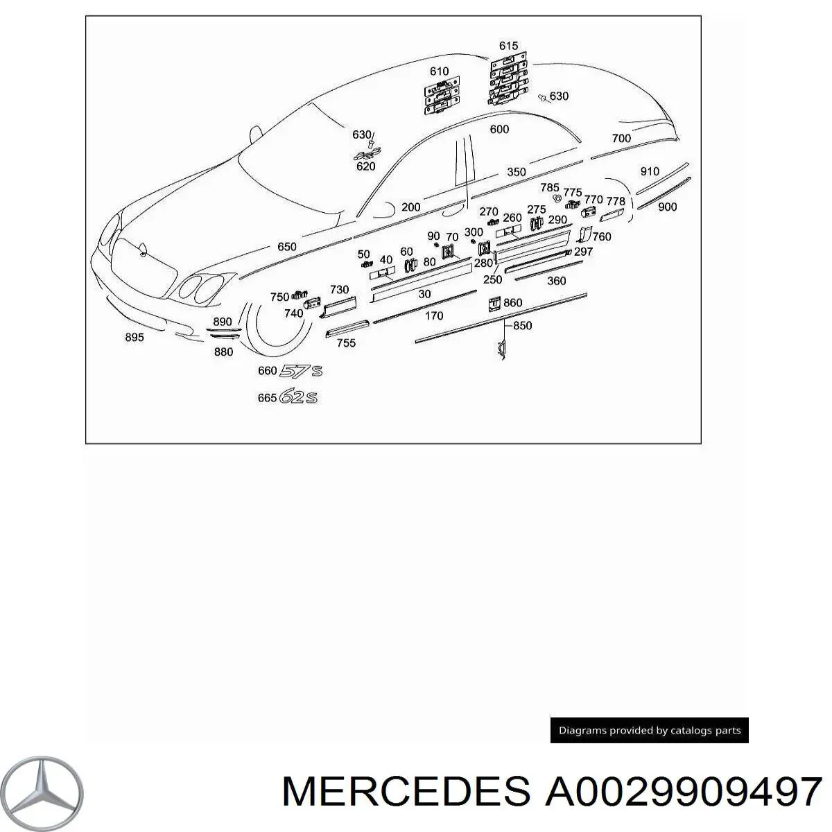  Mercedes A0029909497 ціна, від 1.51 USD