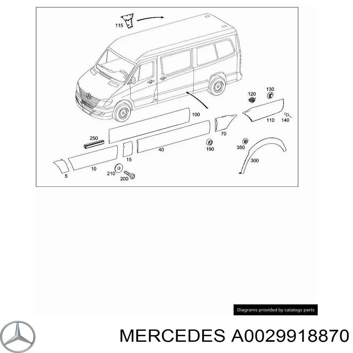  Mercedes A0029918870 ціна, від 0.84 USD