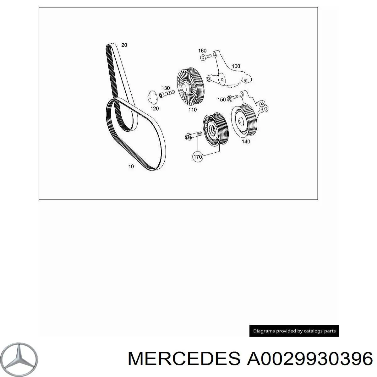 29930396 Mercedes ремінь приводний, агрегатів