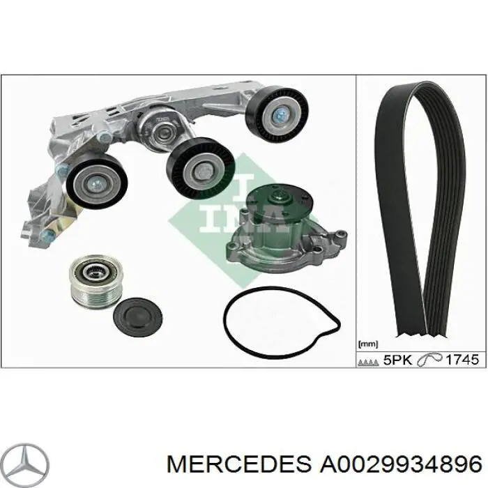 A0029934896 Mercedes ремінь приводний, агрегатів