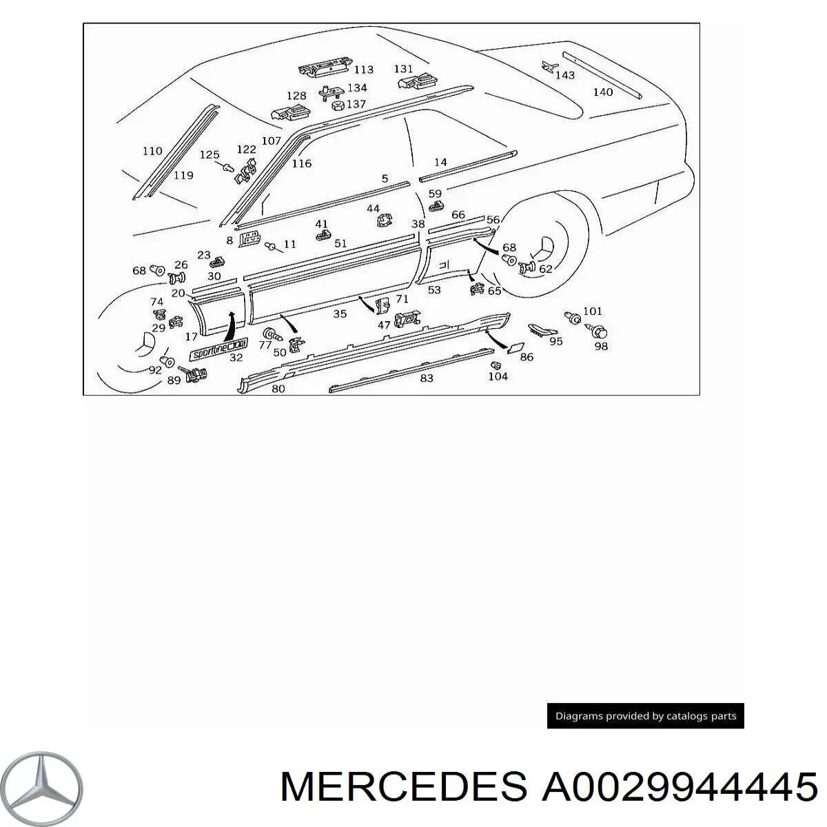 A0029944445 Mercedes 