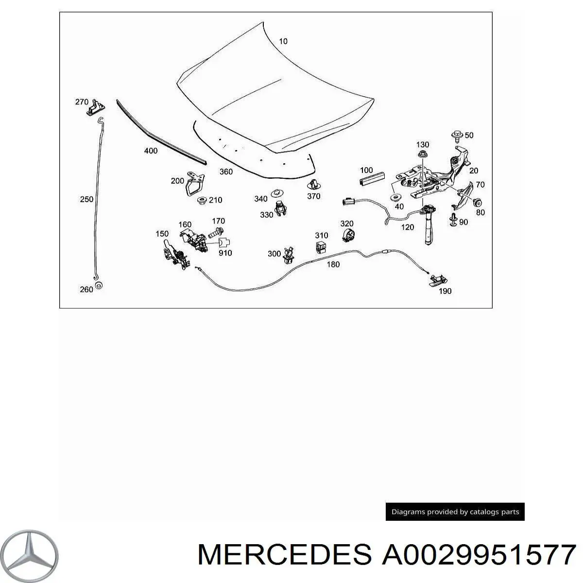 Купити A1709950165 Mercedes Скоба гальмівної трубки