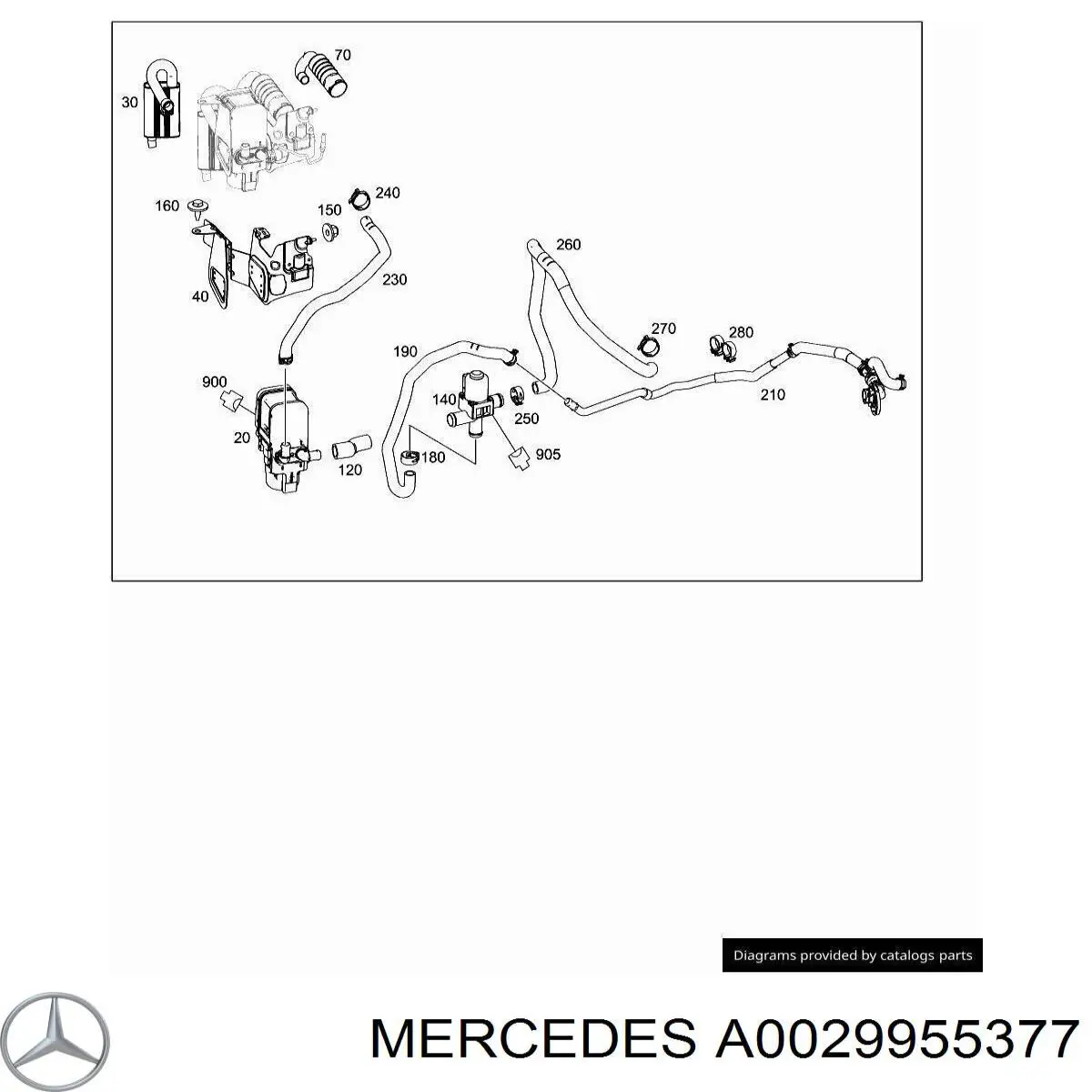 A1709950165 Mercedes Скоба гальмівної трубки