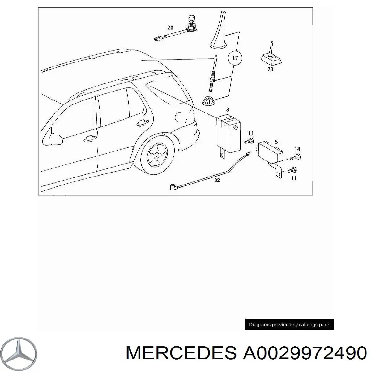 Хомут пластиковий універсальний A0029972490 Mercedes
