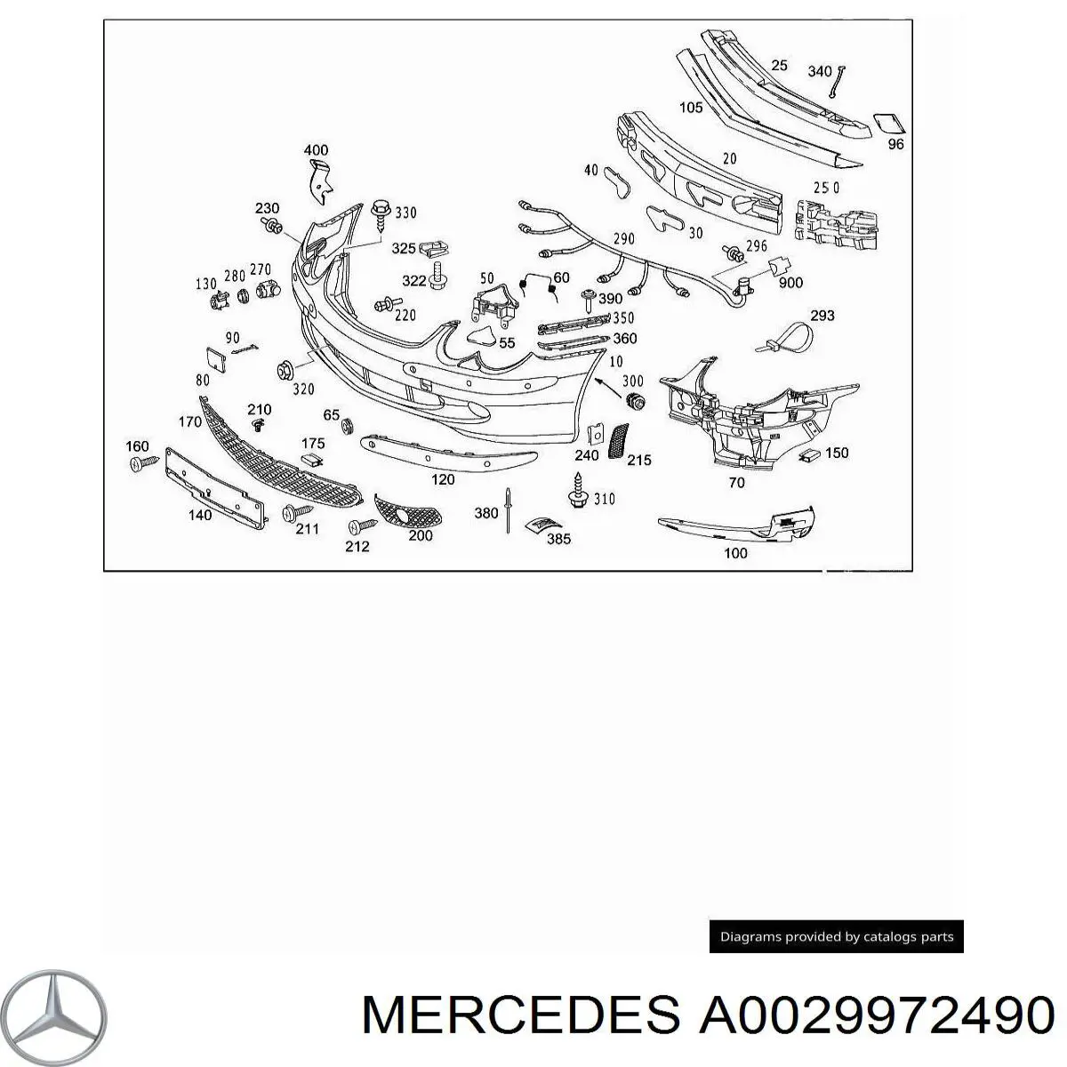 Купити A0029972490 Mercedes Хомут пластиковий універсальний