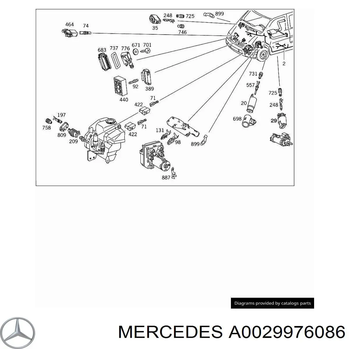 Купити A0029976086 Mercedes 
