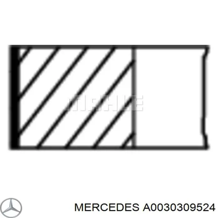 0030309524 Mercedes кільця поршневі комплект на мотор, std.