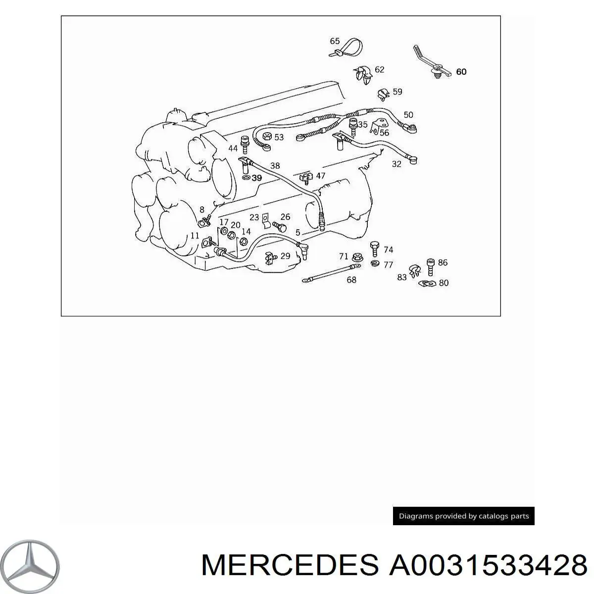 A0031533428 Mercedes датчик детонації