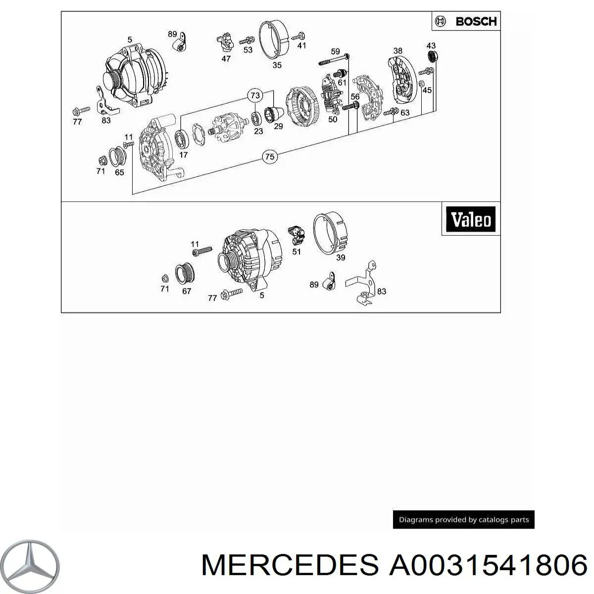 Реле зарядки генератора Mercedes A0031541806 ціна, від 17.38 USD