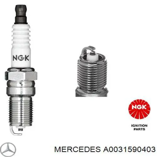 Свічки автомобільні Mercedes A0031590403 ціна, від 2.79 USD