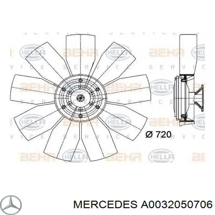 A0032050706 Mercedes Гідромуфта приводу вентилятора