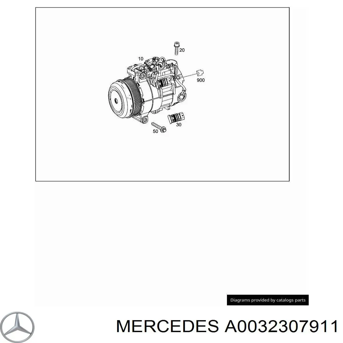 Компресор системи кондиціювання Mercedes A0032307911 ціна, від 468.36 USD