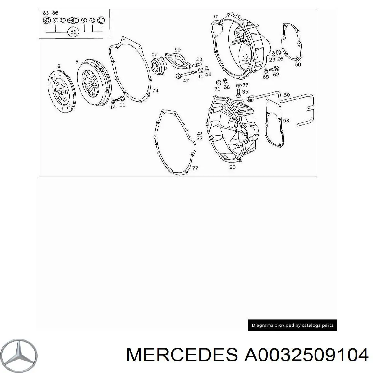 Купити A0032509104 Mercedes Корзина зчеплення