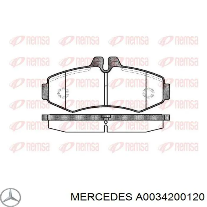 Гальмівні колодки Mercedes A0034200120 ціна, від 20.88 USD