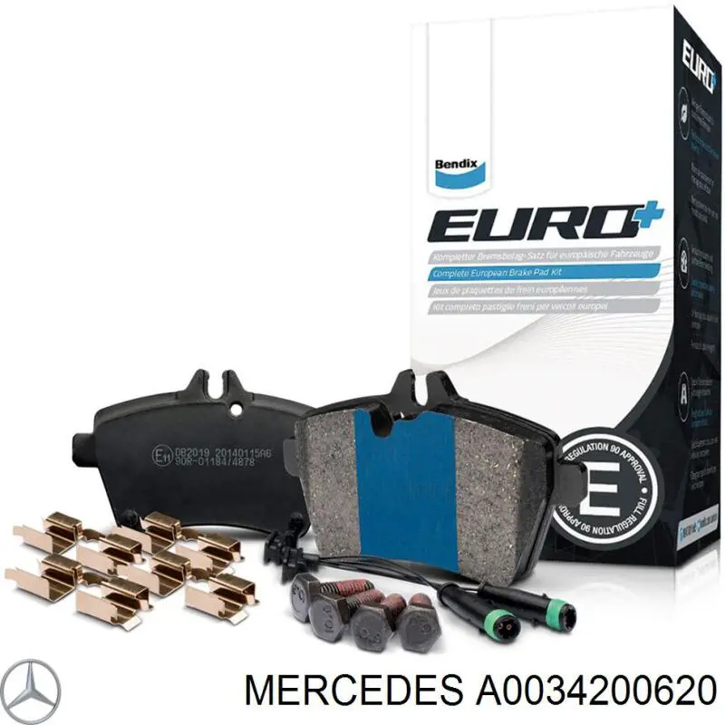 Задні дискові колодки Mercedes A0034200620