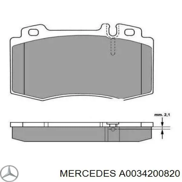 Тормозні колодки Mercedes A0034200820