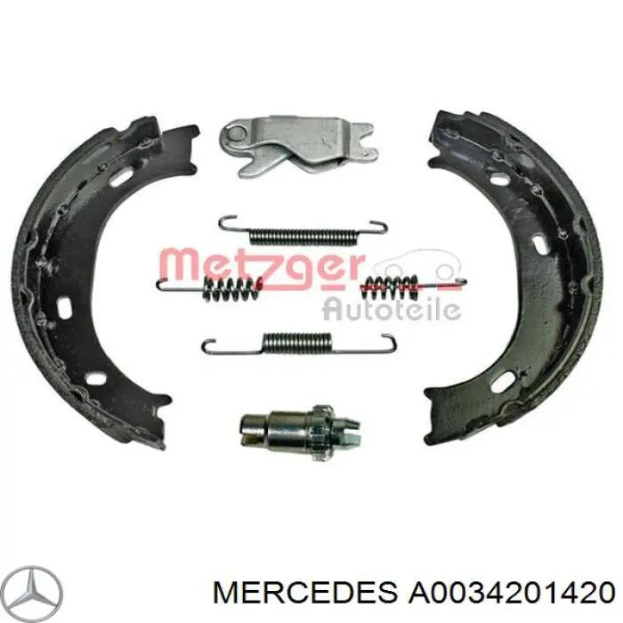 Колодки ручника / стоянкового гальма Mercedes A0034201420 ціна, від 19.19 USD