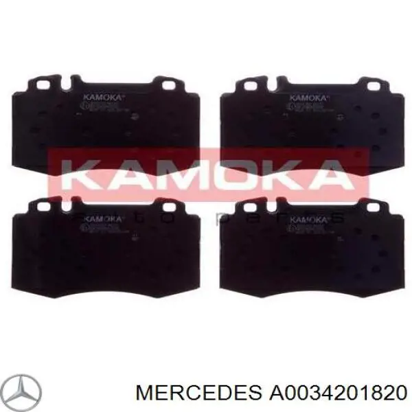 Купити A0034201820 Mercedes Колодки гальмівні передні, дискові