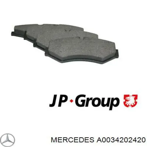 A0034202420 Mercedes Колодки гальмівні задні, дискові