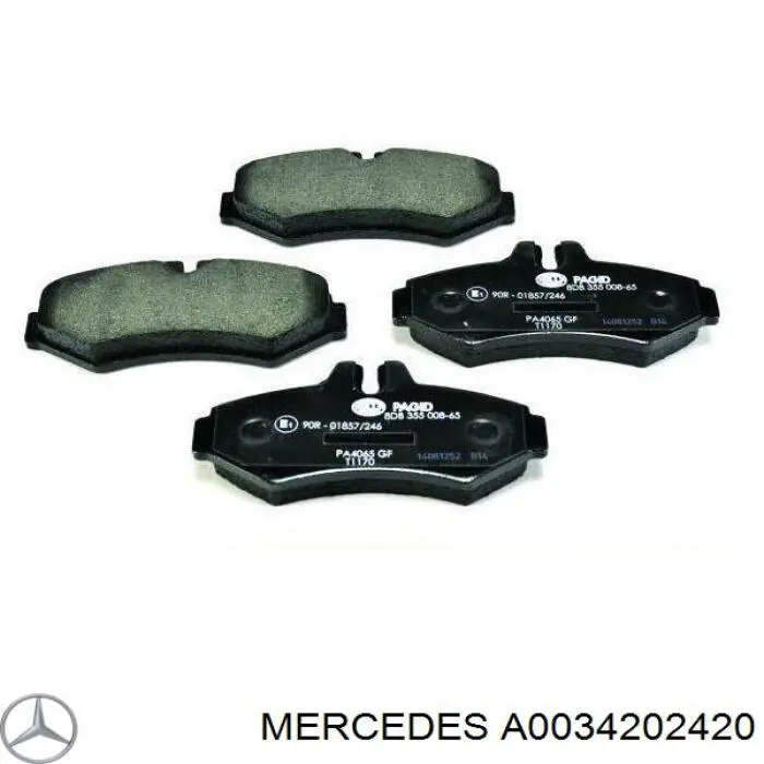 Задні гальмівні колодки Mercedes A0034202420 ціна, від 20.15 USD