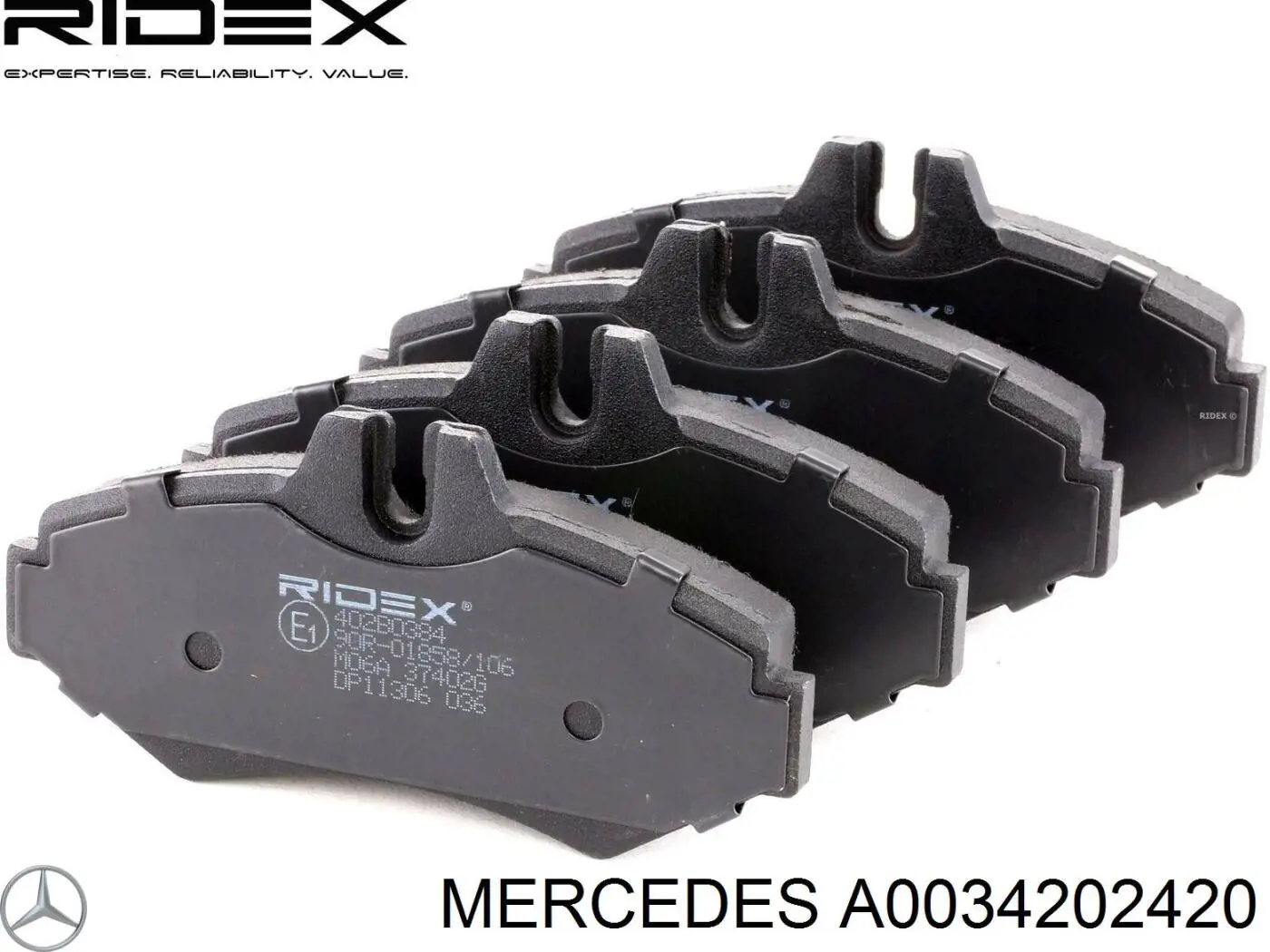 Задні гальмівні колодки A0034202420 Mercedes