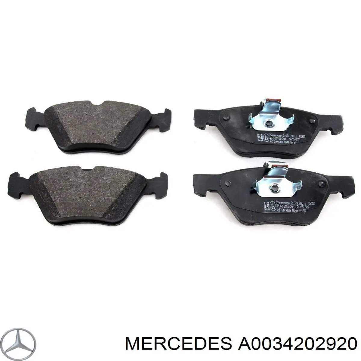 Купити A0034202920 Mercedes Колодки гальмівні передні, дискові