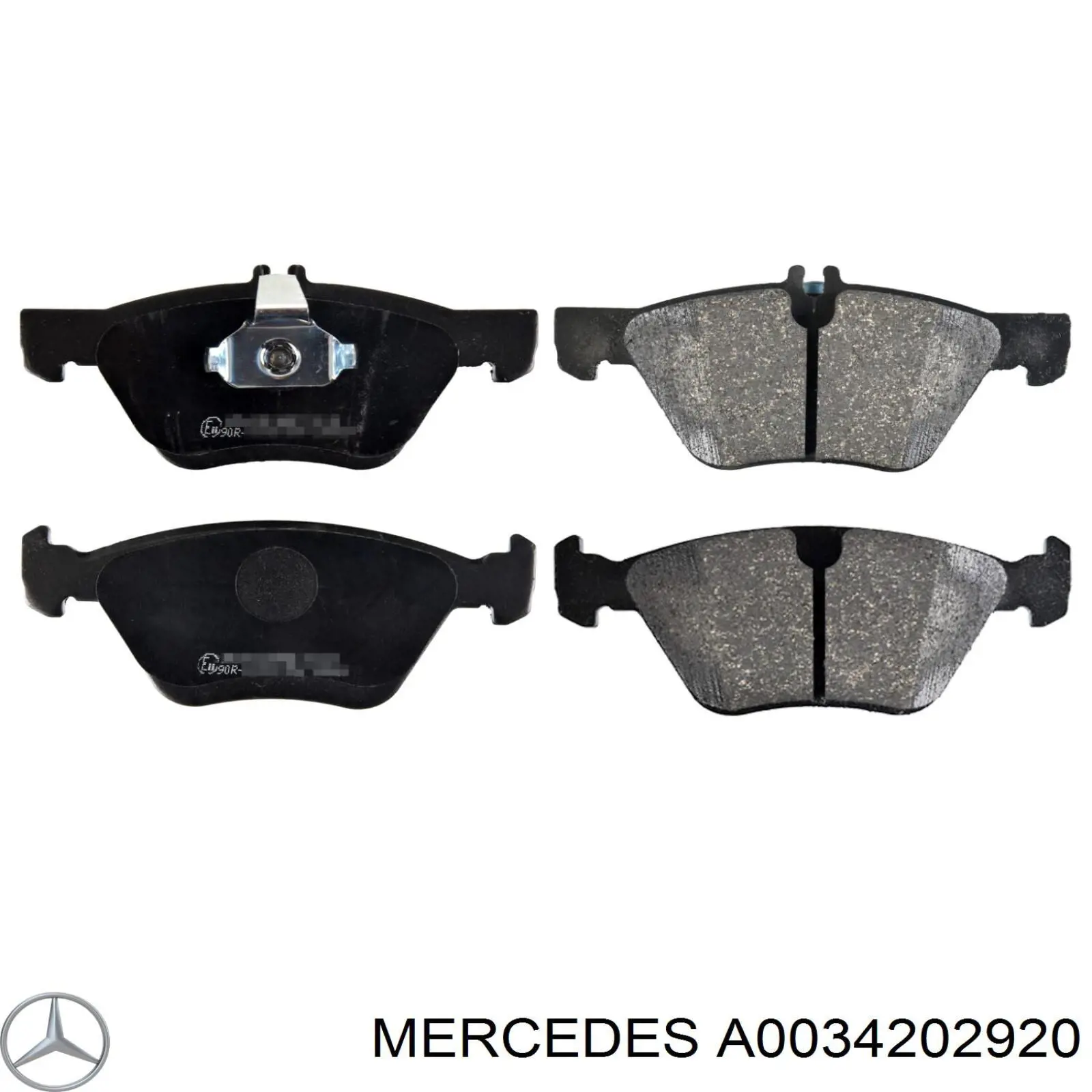 A0034202920 Mercedes колодки гальмівні передні, дискові