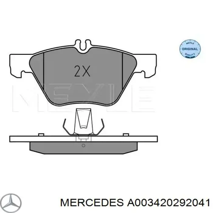 Гальмівні колодки Mercedes A003420292041 ціна, від 21.25 USD