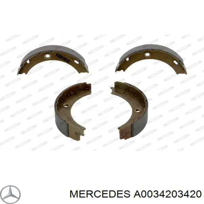 Колодки ручника / стоянкового гальма Mercedes A0034203420 ціна, від 15.67 USD