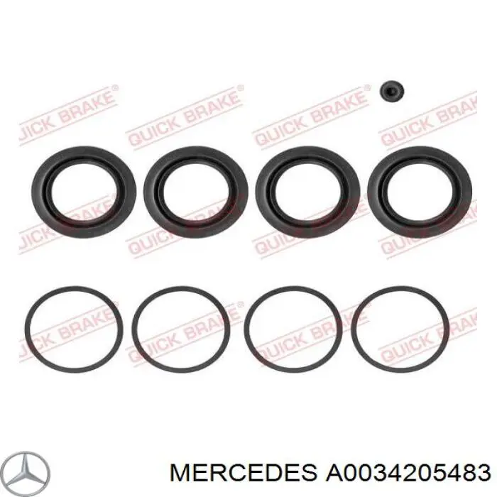 A0034205483 Mercedes Супорт гальмівний передній правий