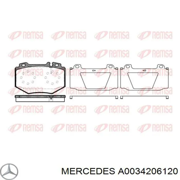 Передні тормозні колодки A0034206120 Mercedes