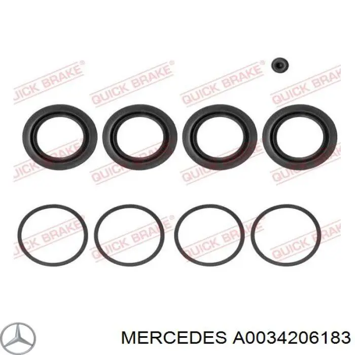 A0034206183 Mercedes Супорт гальмівний, передній, лівий